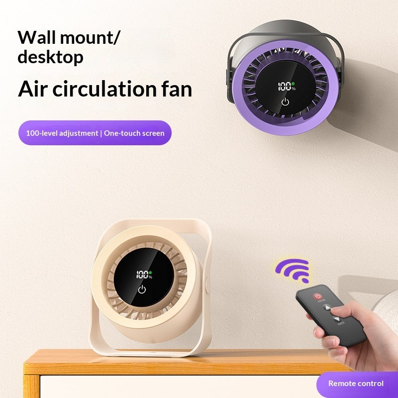 Household Long-Run-Time Remote-Controlled Desk Fan
