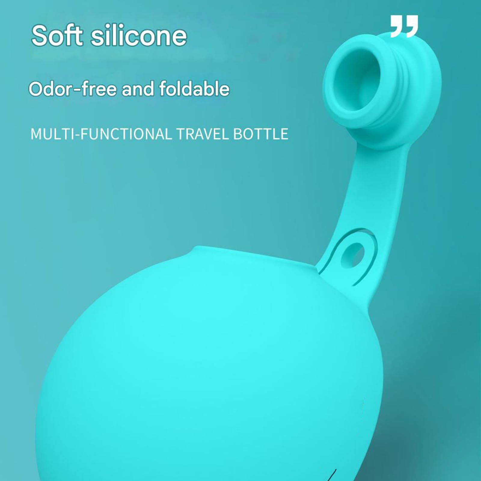 Cute Silicone Water Bottle with Carabiner